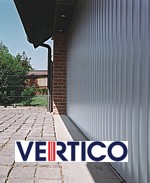 Vertico aluminium round the corner garage doors